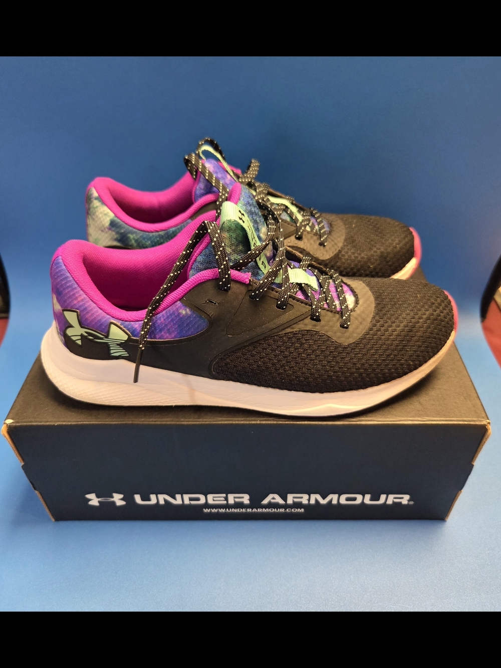 Under Armour Women's Black & Purple Athletic Shoes